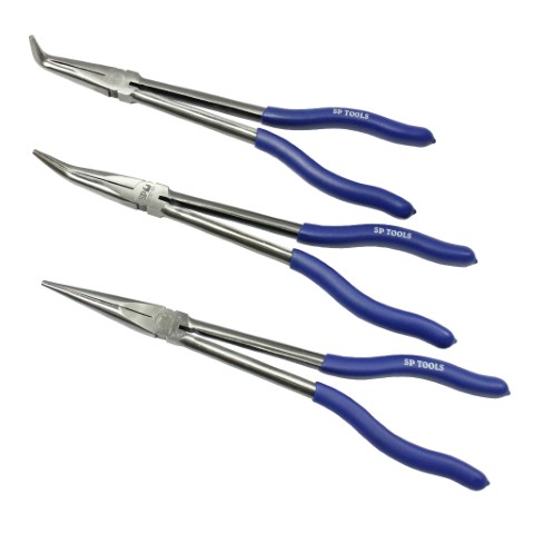 SP AIR - PLIER SET 3PC LONG HANDLE 275MM 0 45 & 90 DEGREE 